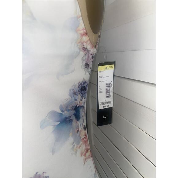 New W/ Tag TIANA B. Stretch A Line Floral SCOOP NECK Tank DRESS Size 6 USA - Picture 3 of 7